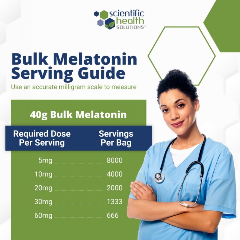 Melatonin Pure 40g Bulk Powder - Scientific Health Solutions